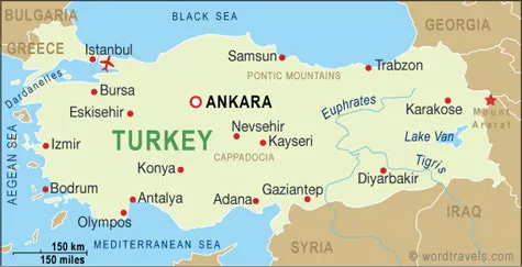 Detailná Mapa Turecka