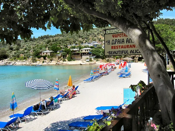 Pláž Aliki na ostrove Thassos v Grécku