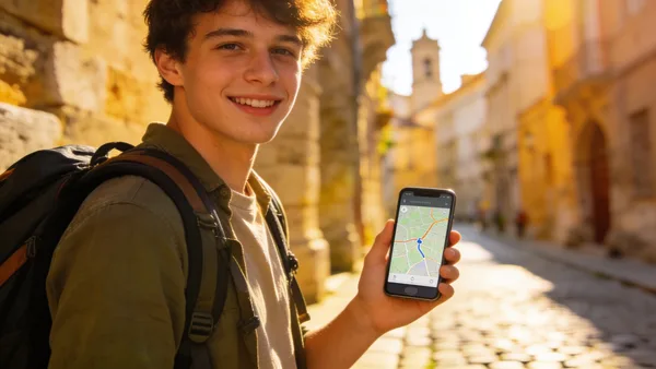 Smartfón s mapou a WiFi signálom - internet v zahraničí bez roamingu